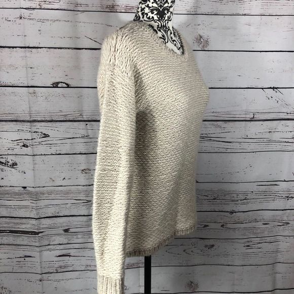 Ann Taylor Wool Blend Soft Knit Sweater Cream/Off-white/Beige S - Picture 2 of 8